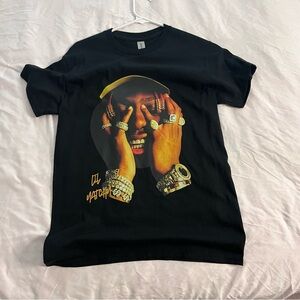 Black Graphic T-Shirt with Colorful Print